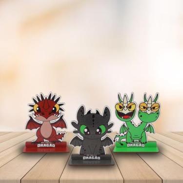 Imagem de Totens Display de Mesa com Base Dragão 12cm Mdf Adesivado - ATACADÃO D
