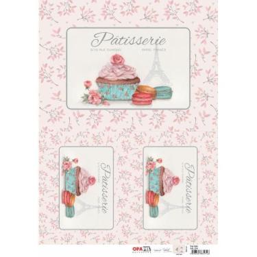 Imagem de Papel para Decoupage OPAPEL 30x45 - Cupcake - Opa Criando Arte