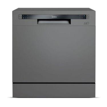 Imagem de Lava Loucas 8 Servicos Aco Inox 59,5x55x50cm 127v - Midea, Cinza, 110V