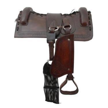 Imagem de Arreio Banana Completo Marrom Inox Arreio Gaucho Basto - Arreios Mourã