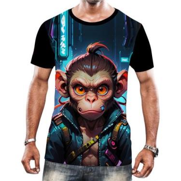 Imagem de Camiseta Camisa Tshirt Animais Cyberpunk Macacos Gorilas 3 - Enjoy Sho