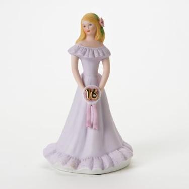 Imagem de Enesco Estatueta de porcelana "Loira Idade 16" para meninas crescendo, 19 cm