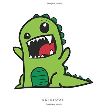 Imagem de Notebook: Dinosaur Notebook For Kids, Boys, Girls – Funny Cute Tyrannosaurus Rex Cover (Composition Book Journal) (8 x 10 Large)