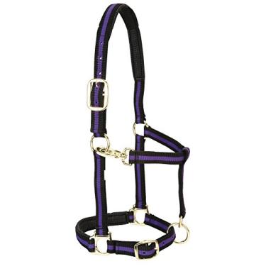 Imagem de Weaver Leather Cabresto de cavalo de nylon acolchoado ajustável, roxo, cavalo grande de 2,54 cm
