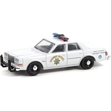Imagem de 1988 Diplomat White Vehicle Pollution Enforcement Program CHP California Highway Patrol Hot Pursuit 1/64 Diecast Model Car by Greenlight 42970 C