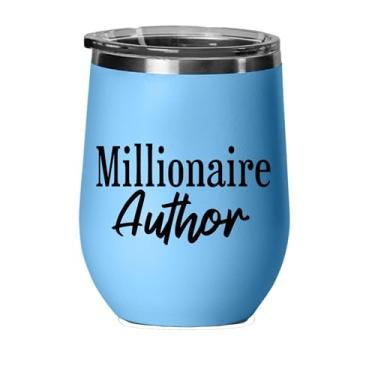 Imagem de Copo de vinho de autor milionário, presente de autor milionário, copo de vinho de aço inoxidável, presentes para ele, para ela, para meninos, para meninas, aniversário, ideia de presente de Natal