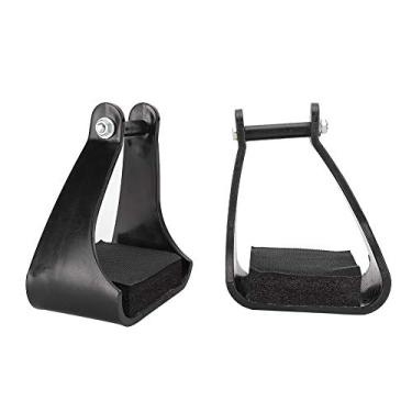 Imagem de Estribos Ingleses, Estribos de Cavalo para Equitação, Trilha de Sela de Segurança, Almofada de pé de Espuma Acolchoada Preta, Estribos de Equitação de Plástico POM, Estribos para
