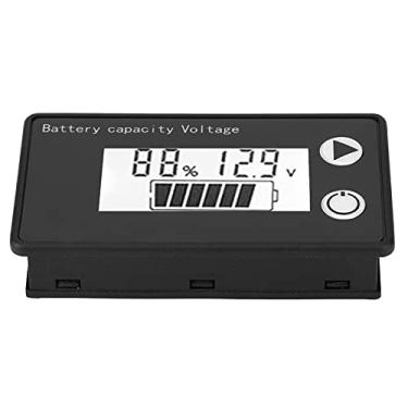 Imagem de Lcd 12v Indicador de Capacidade da Bateria Testador Lítio Universal Display Digital Voltímetro para Vários Tipos de Baterias ((10-100V) azul sem alarme + sem temperatura)