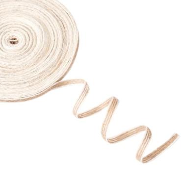 Imagem de Beadthoven 1 rolo de fita de serapilheira 1/10.2 cm de largura para laços grandes fita de linho juta fita de tecido rústico para artesanato faça você mesmo flores de serapilheira embrulho de presente