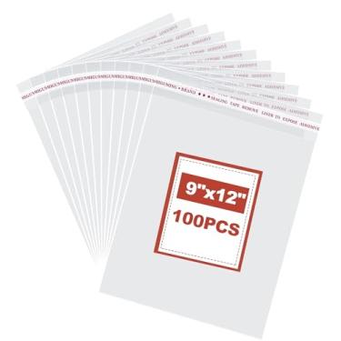 Imagem de MIGUMING 100 sacos de celofane 22 x 30 cm, autovedantes, sacos plásticos transparentes para embalagem, roupas e camisetas, calças, alimentos, velas, panfletos e presentes