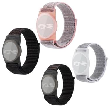 Imagem de Porta-medalhão de cruzeiro de princesa familiar, estilo esportivo de nylon respirável, 2 tamanhos (criança e adulto) em um pacote (2 crianças (preto + cinza) + 2 adultos (preto + rosa))