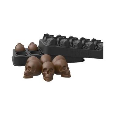 Imagem de Molde de Bolo de Caveira 3D em Silicone - Qualidade Alimentar, Feminin