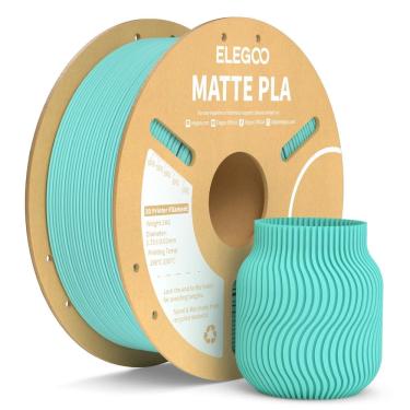 Imagem de Filamento para impressora 3D ELEGOO Matte PLA Verde azulado 1,75 mm 1 kg