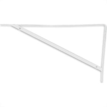 Imagem de Cantoneira Mao Francesa R.C.A Forte Branco 50Cm - Kit C/12 Unidades - 