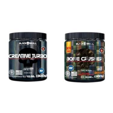 Imagem de Kit Black Skull Creatine Turbo 300g + Bone Crusher Frutas Vermelhas 300g