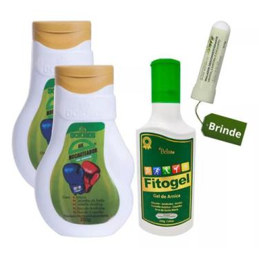 Imagem de Kit 2 Gel Massageador Nocauteador + Fitogel Gel de Arnica + Inalador B