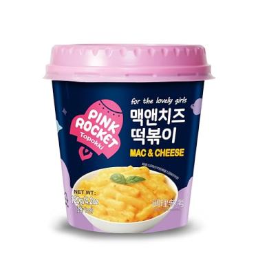 Imagem de Topokki Bolinho de Arroz Coreano Instantâneo sabor Macarrão com Queijo Pink Rocket Copo - 120 gramas