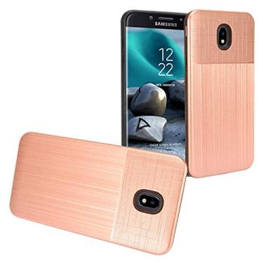 Imagem de Z-GEN - Galaxy J7 2018, J7 Refine J7 Star, J7 Crown, J7 Aura, J7 Top, J7 V J7V 2ª Geração J737 - Capa de telefone híbrida para Samsung + Película de vidro temperado, CF2 Black/Rose Gold