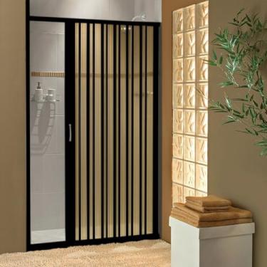 Imagem de Porta Box Sanfonada para Chuveiro Pvc 190x185cm Bcf Preto
