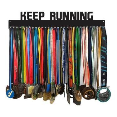Imagem de Porta Medalhas Keep Running Para Ate 100 Medalhas - QUADRO DE MEDALHA