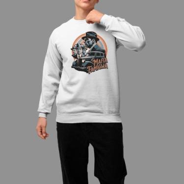 Imagem de Moletom Gola Careca Basico Masculino Casual Estiloso Inverno Blusa De 