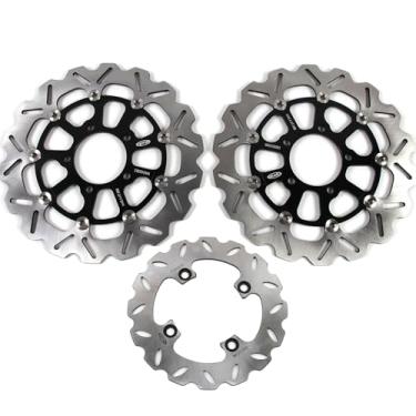 Imagem de Discos de freio dianteiros e traseiros flutuantes para Kawasaki Ninja ZX10R ZX-10R 2008-2015, acessórios de substituição de motocicleta pretos