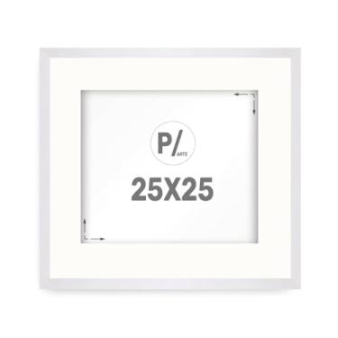 Imagem de Moldura 25x25 com Paspatur Porta Retrato para Fotos Imagem Arte Borda Branca