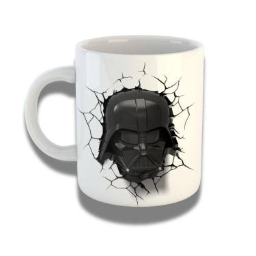 Imagem de Caneca De Porcelana 325ml Com Design 3d Exclusivo Darth Vader
