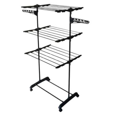 Imagem de Varal De Chão Roupa Calcinha Grade 3 Andares Dobrável Portátil(Azul)