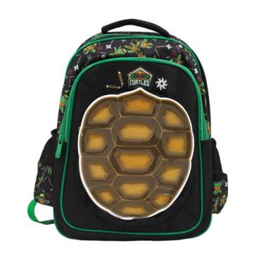 Imagem de Mochila Costas Esquadrão das Tartarugas Ninjas Yepp Escolar, Preto