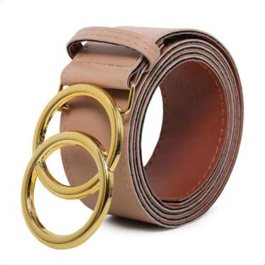 Imagem de Cinto Feminino Nude Argola Dupla Blogueira Tendência 2024 - Bless Aces