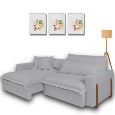 Imagem de  Sofá Retrátil e Reclinável Dubai com Molas Ensacadas, 1,90m.