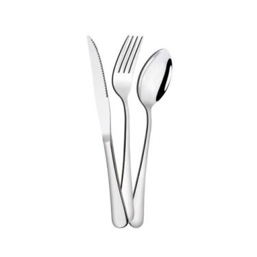 Imagem de Conjunto Faqueiro Jogo 18 Peças Inox Luxo Garfo Faca Colher - CLICK HO