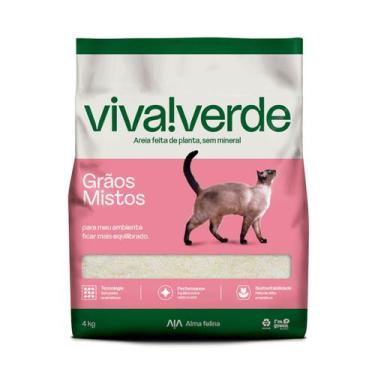 Imagem de Areia Higiênica para Gatos Viva Verde Grãos Mistos - 4kg - SEM MARCA, 
