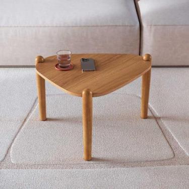 Imagem de Mesa de Centro Orgânica 55,4cm com Pés em Madeira Maciça - Artesano SE