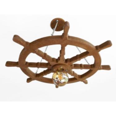 Imagem de Lustre Luminária Pendente 65cm Leme De Navio Rústico 1B - Eco.Start e-