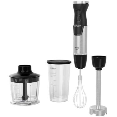 Imagem de Mixer Power Oster Black Inox 3 em 1 Lâminas em Aço Inox 750W OMIX570 Preto 220V + 3 Acessórios