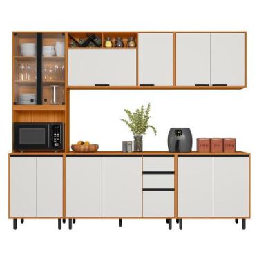 Imagem de Cozinha Modulada Ravena 5 peças 11 Portas com Cristaleira Poliman Móve