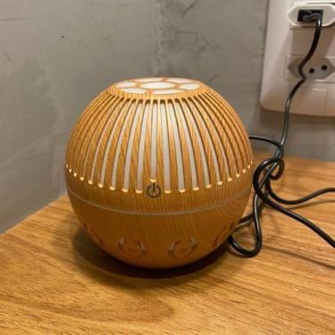 Imagem de Umidificador Difusor De Aroma Ultrassonico Luz De Led Bola Rajada Cor:
