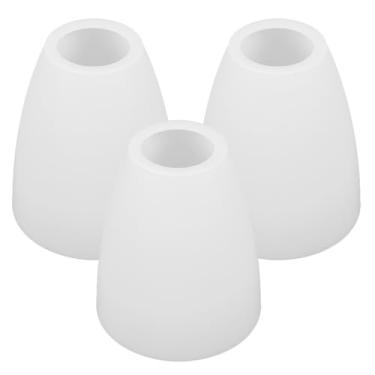 Imagem de Generic Abajur de plástico: Abajur de plástico branco de substituição de abajur cobre abajur pequeno para lâmpada de suporte com várias cabeças, orifício do meio: 1,26/32 mm, 3 peças