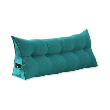 Imagem de Almofada Para Cabeceira Apoio Mel Casal 140 cm Suede Azul Turquesa - dl Decor