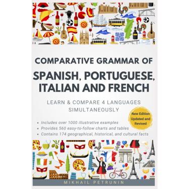 Imagem de Gramática comparada de livros: espanhol, português, italiano e francês