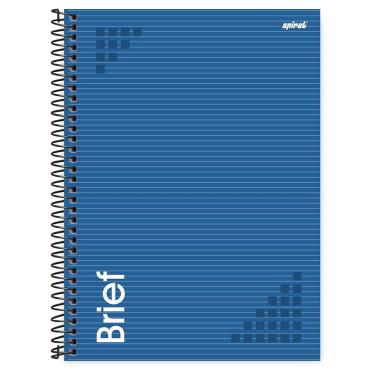 Imagem de Caderno universitário capa dura 1x1 80 folhas, Brief Azul, Spiral, 211695 - pt 1 un