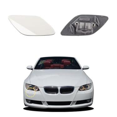 Imagem de Goholy Capa de arruela de farol de para-choque dianteiro de carro compatível com BMW 328i 335i Coupe conversível 2007-2010 Tampa de bicos de arruela de farol 61677171659 61677171660 Capa de spray de