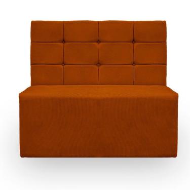 Imagem de Canto Alemão Confortável Para Apartamento Cozinha E Restaurantes Veludo Cor Terracota