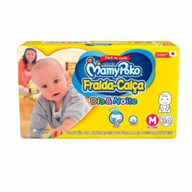 Imagem de Fralda Calça Infantil MamyPoko Dia&Noite Tamanho M com 34 unidades