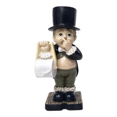 Imagem de Enfeite De Banheiro Mordomo Decorativo De Resina