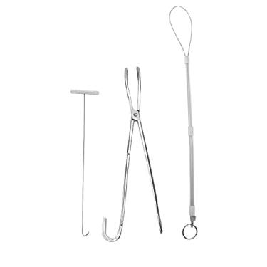 Imagem de Conjunto De Obstetrícia De Suínos, Ferramentas De Obstetrícia De Suínos De Aço Inoxidável, Alicate De Corda Gancho, para Parto De Leitão (Corda + gancho + alicate)