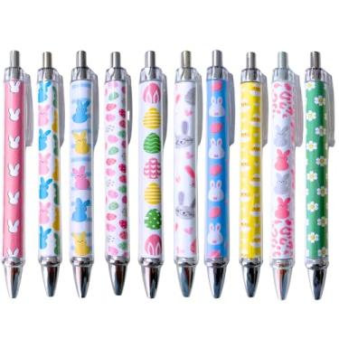 Imagem de Caneta de Páscoa, 10 peças, canetas fofas para cestas de presente, artesanato com ovos e bolsas - Stylus para artigos de papelaria e lembrancinhas de festa para adultos e crianças de 8 a 12 anos - a