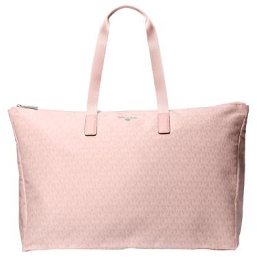 Imagem de Michael Kors Bolsa de viagem grande embalável Jet Set, ferragens prateadas/rosa fumê, Ferragens prateadas/rosa fumê
